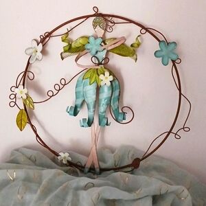 GLITTER FAIRY COPPER WALL HANGING * DELICATE WITH A MAGICAL FEEL FOR ANY ROOM!